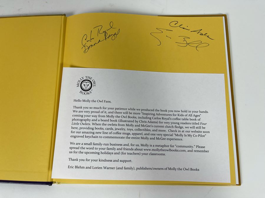 Signed Book Molly The Owl By Eric Blehm [Photo 2]
