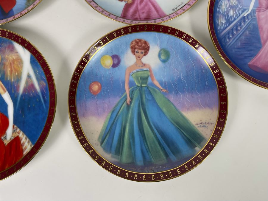 Collection Of Ten Mattel Barbie Collector Plates By Danbury Mint [Photo 4]