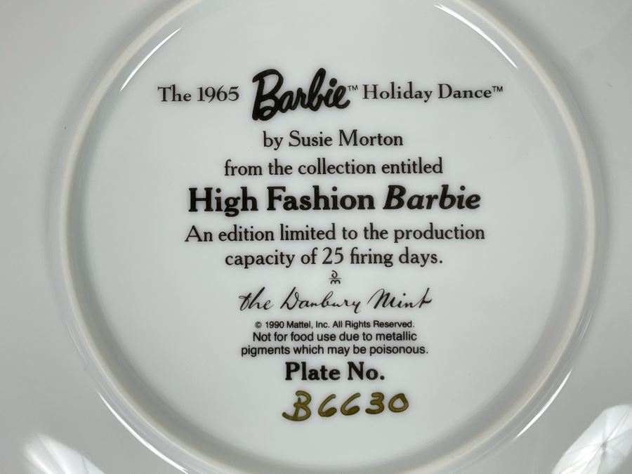 Collection Of Ten Mattel Barbie Collector Plates By Danbury Mint [Photo 18]