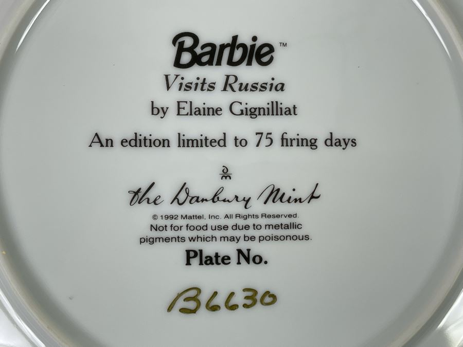 Collection Of Ten Mattel Barbie Collector Plates By Danbury Mint [Photo 22]