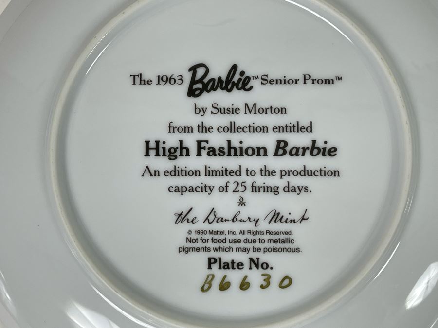 Collection Of Ten Mattel Barbie Collector Plates By Danbury Mint [Photo 19]
