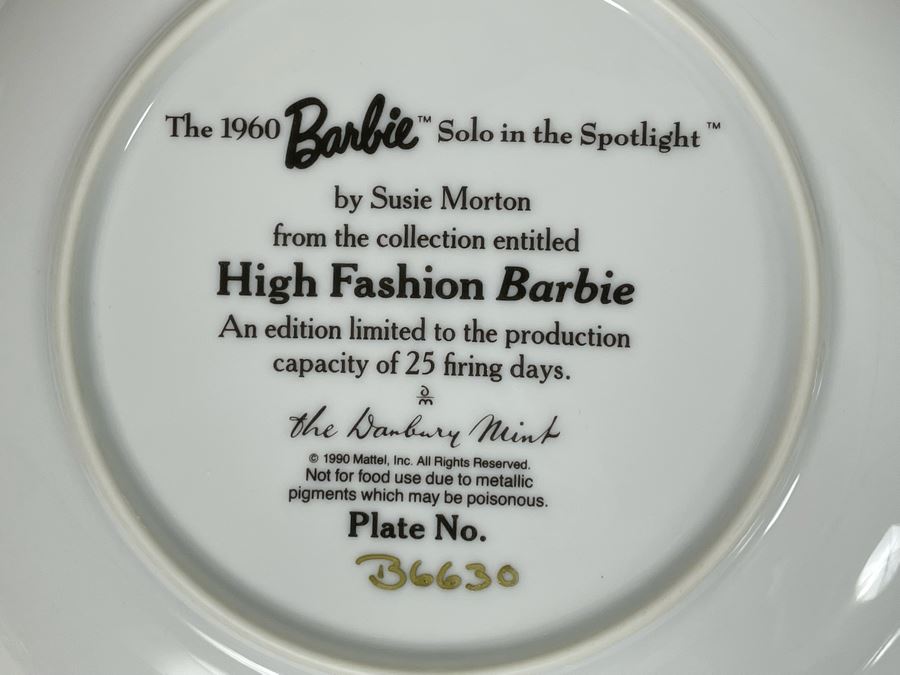 Collection Of Ten Mattel Barbie Collector Plates By Danbury Mint [Photo 20]