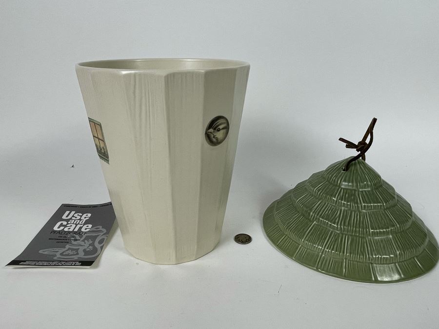 Portfolio By Pfaltzgraff Naturewood Birdhouse Motif Cookie Jar With Lid 12H [Photo 4]