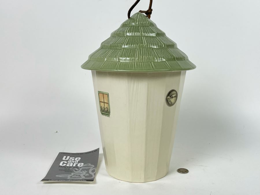 Portfolio By Pfaltzgraff Naturewood Birdhouse Motif Cookie Jar With Lid 12H