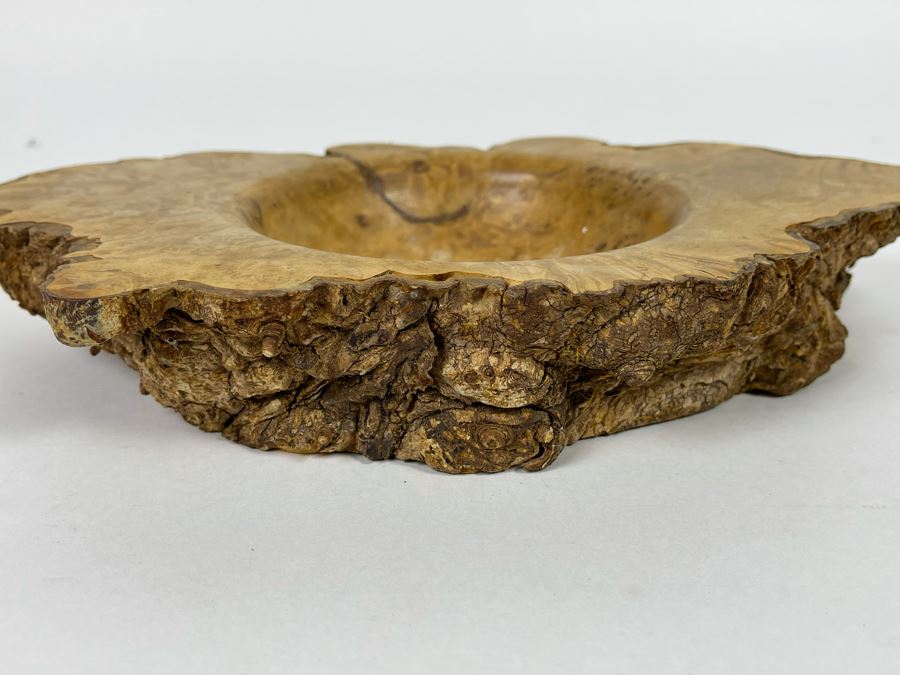 Original Signed Bill Metcalf Organic Burled Walnut Bowl Trinket Dish 11.5W X 7D X 2H [Photo 6]