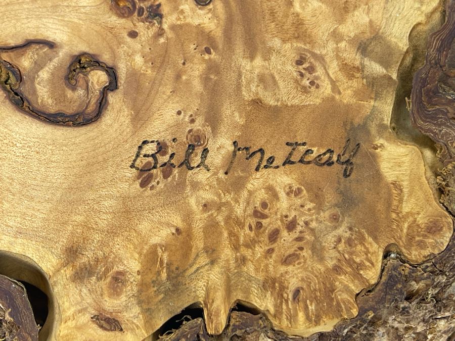 Original Signed Bill Metcalf Organic Burled Walnut Bowl Trinket Dish 11.5W X 7D X 2H [Photo 10]