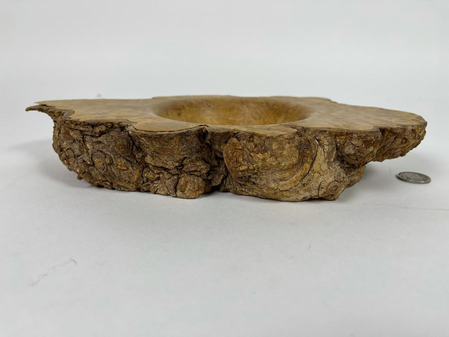 Original Signed Bill Metcalf Organic Burled Walnut Bowl Trinket Dish 11.5W X 7D X 2H [Photo 7]