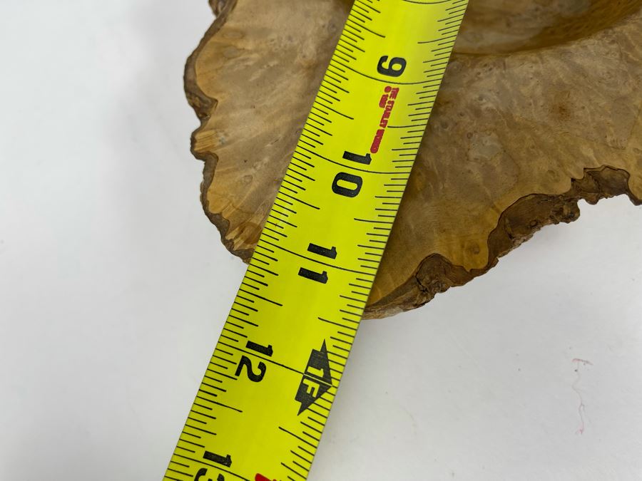 Original Signed Bill Metcalf Organic Burled Walnut Bowl Trinket Dish 11.5W X 7D X 2H [Photo 11]