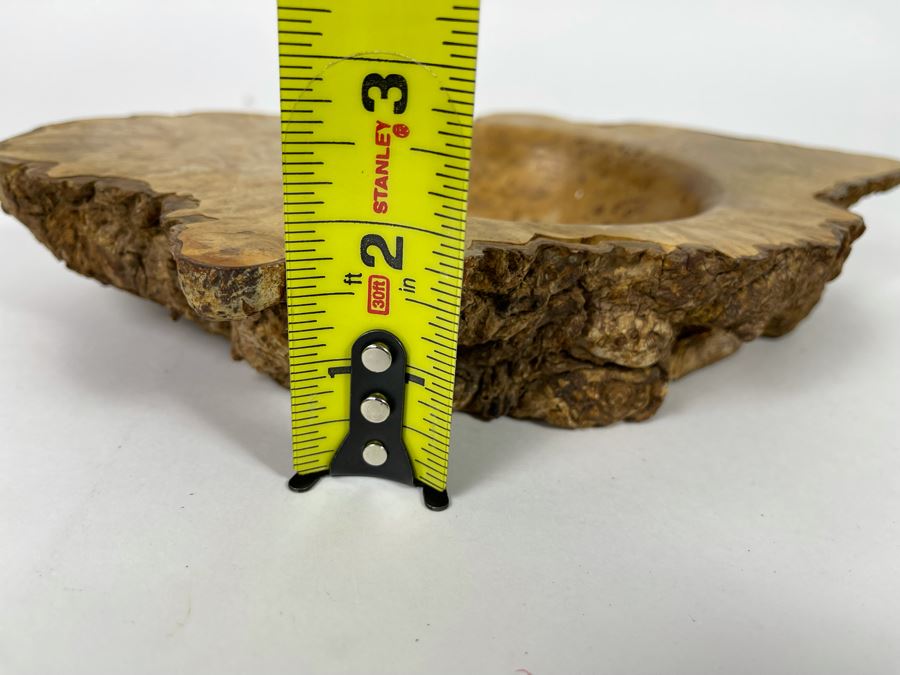 Original Signed Bill Metcalf Organic Burled Walnut Bowl Trinket Dish 11.5W X 7D X 2H [Photo 13]