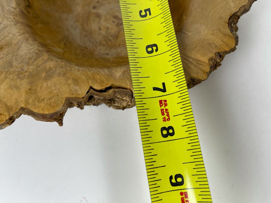 Original Signed Bill Metcalf Organic Burled Walnut Bowl Trinket Dish 11.5W X 7D X 2H [Photo 12]