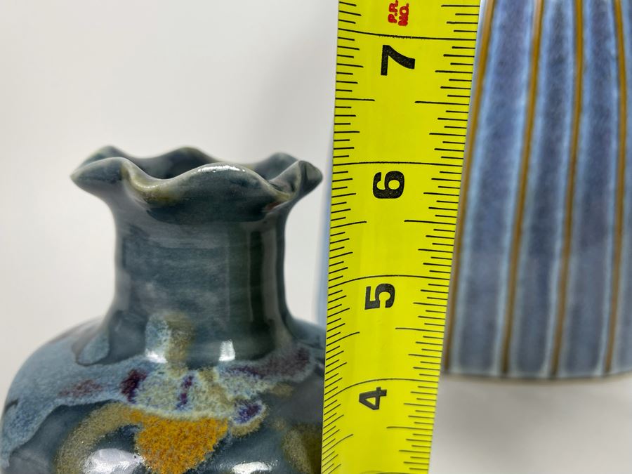 Two Signed Pottery Vases And Large Decorative Vase 6H - 16H [Photo 10]