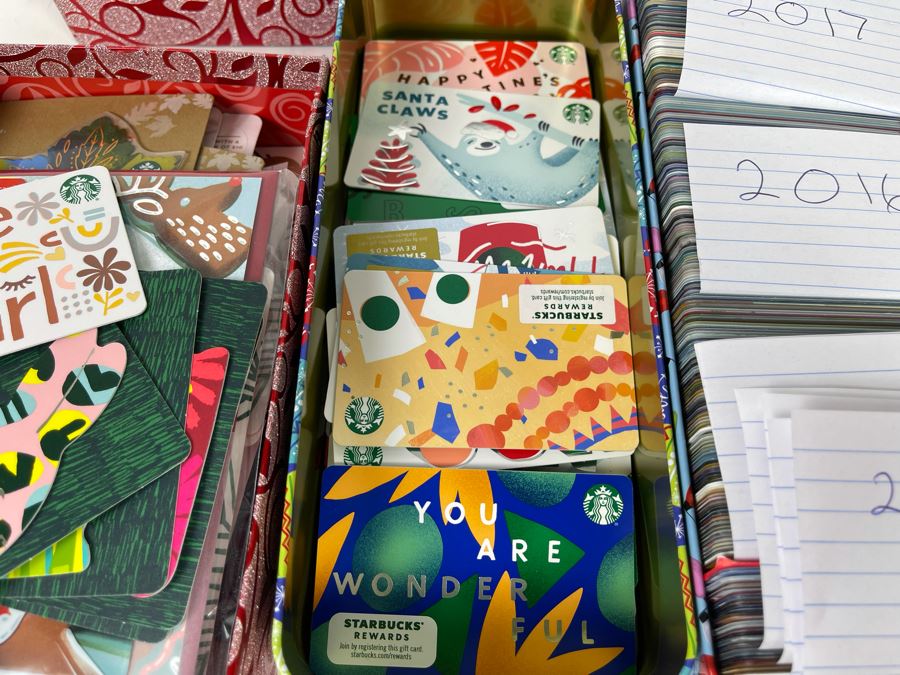 JUST ADDED - Huge Collection Of 387 Collectible Starbucks Gift Cards From 2010-2017 - See Photos For Small Sampling [Photo 14]