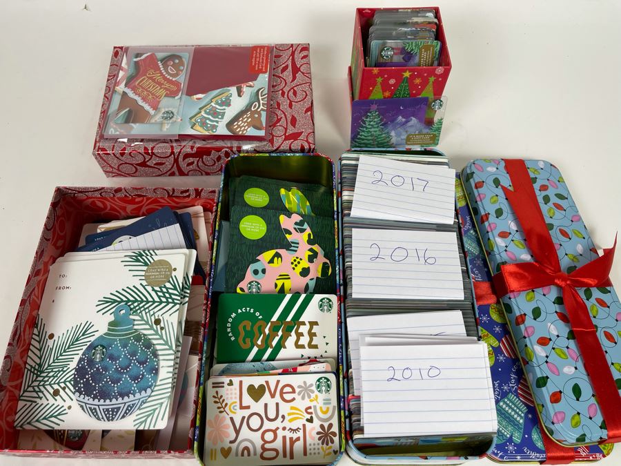 JUST ADDED - Huge Collection Of 387 Collectible Starbucks Gift Cards From 2010-2017 - See Photos For Small Sampling [Photo 1]