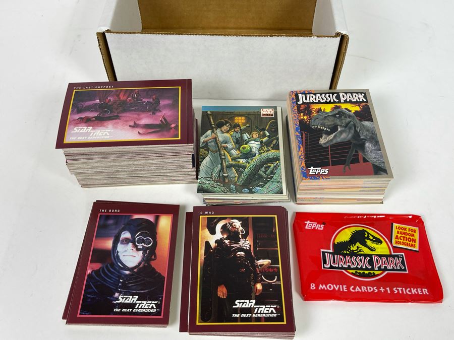 JUST ADDED - Topps Jurassic Park, Star Wars Galaxy And Star Trek The Next Generation Trading Cards