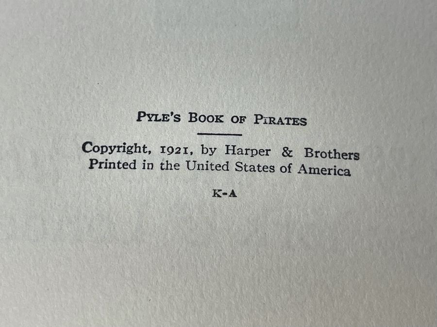 JUST ADDED - Vintage 1921 Book Howard Pyle's Book Of Pirates With Illustrations [Photo 4]
