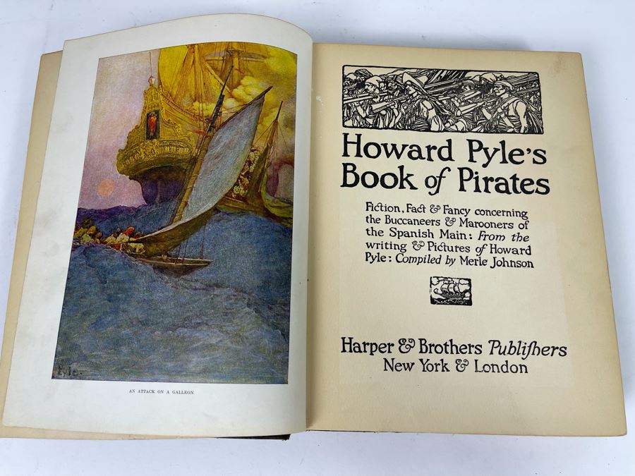 JUST ADDED - Vintage 1921 Book Howard Pyle's Book Of Pirates With Illustrations [Photo 3]