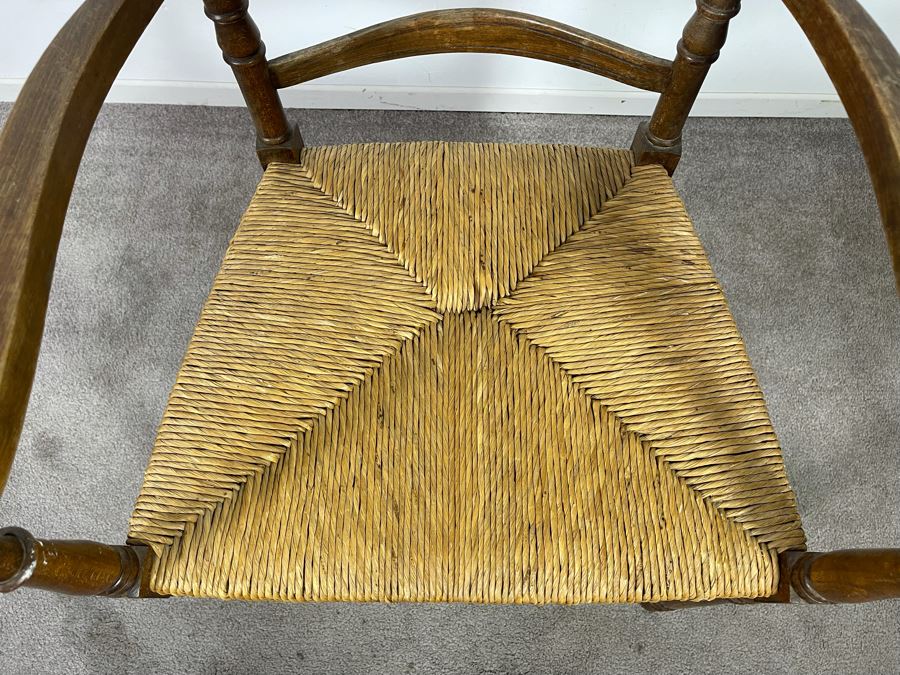 Vintage Rush Seat Armchair 22.5W X 18D X 35H [Photo 8]