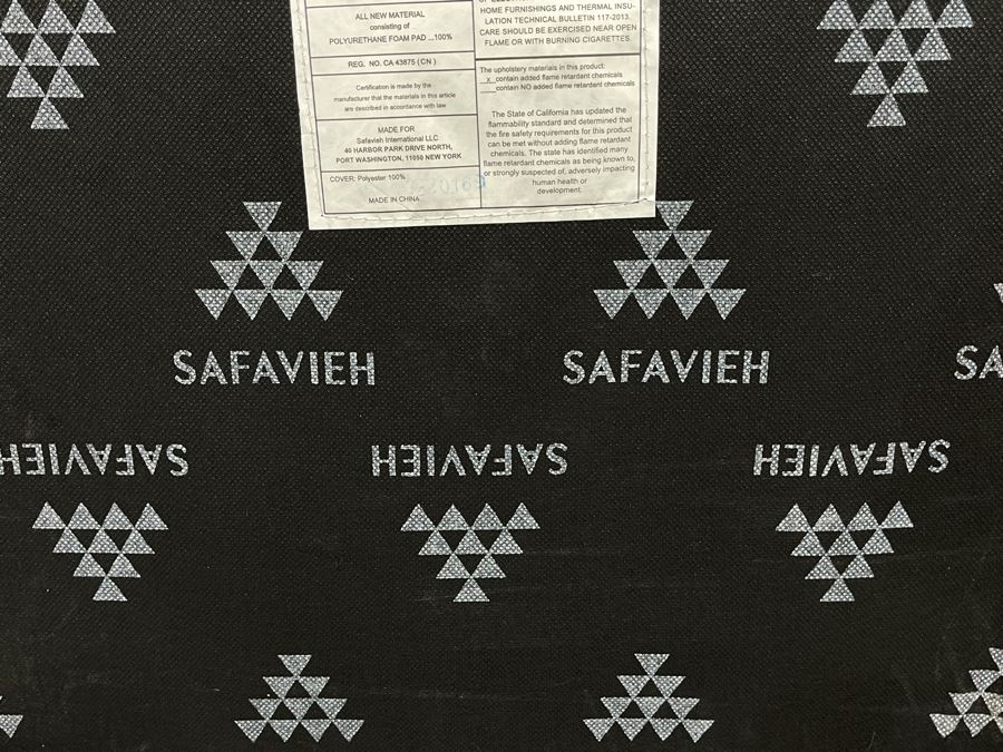 Pair Of Safavieh Single Tray Square Foot Rest Storage Ottoman [Photo 9]