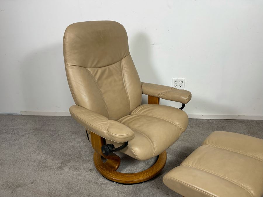 Ekornes Stressless Chair With Ottoman Made In Norway