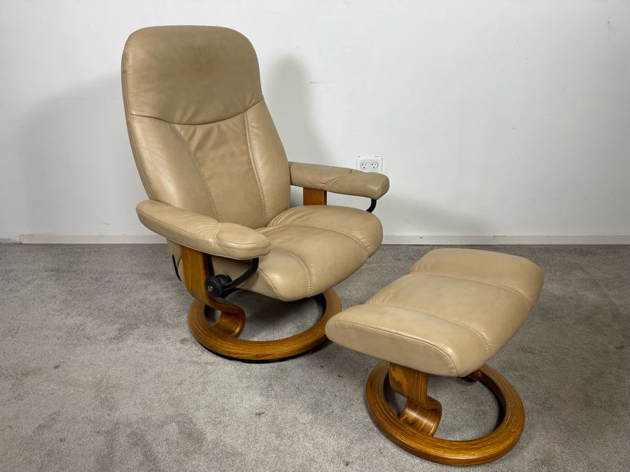 Ekornes Stressless Chair With Ottoman Made In Norway [Photo 2]