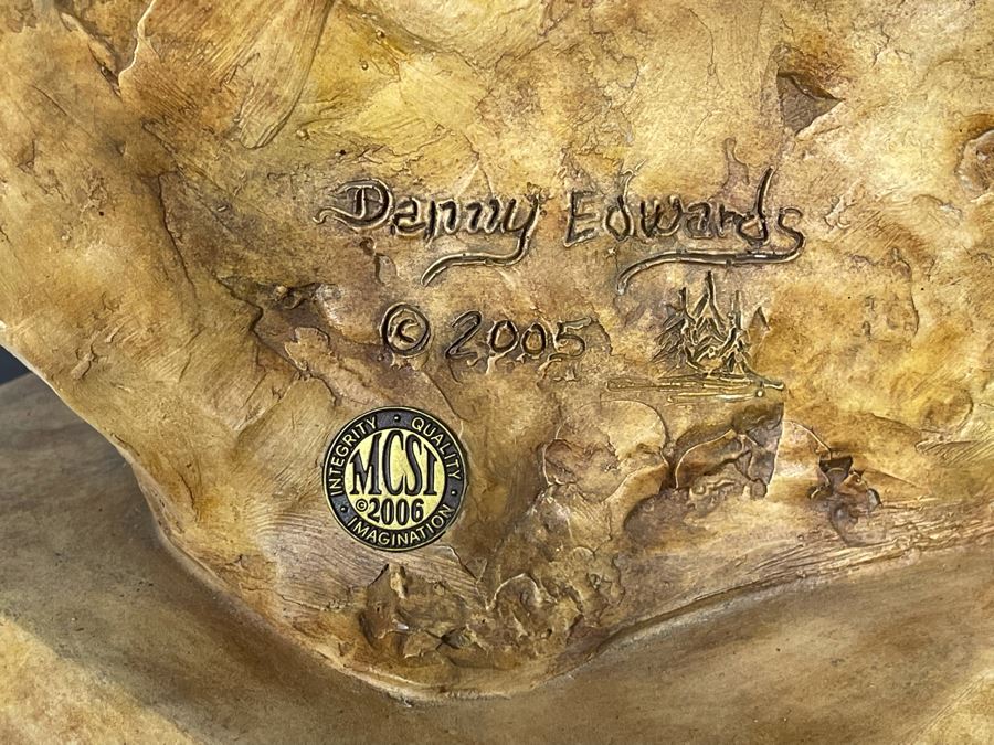 Limited Edition Resin Elk Sculpture Titled 'Trail Boss' By Danny Edwards 27 Of 950 [Photo 16]