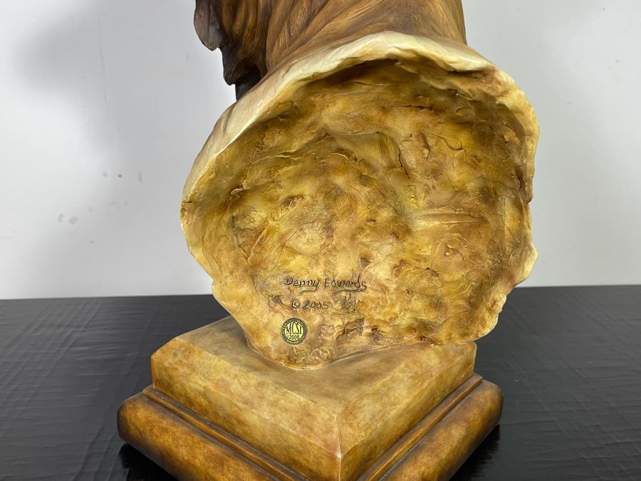 Limited Edition Resin Elk Sculpture Titled 'Trail Boss' By Danny Edwards 27 Of 950 [Photo 14]