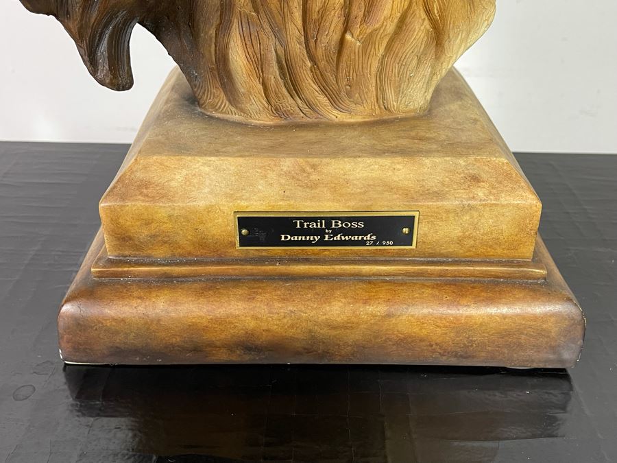 Limited Edition Resin Elk Sculpture Titled 'Trail Boss' By Danny Edwards 27 Of 950 [Photo 8]