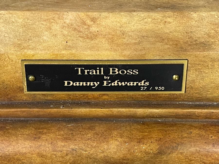 Limited Edition Resin Elk Sculpture Titled 'Trail Boss' By Danny Edwards 27 Of 950 [Photo 9]