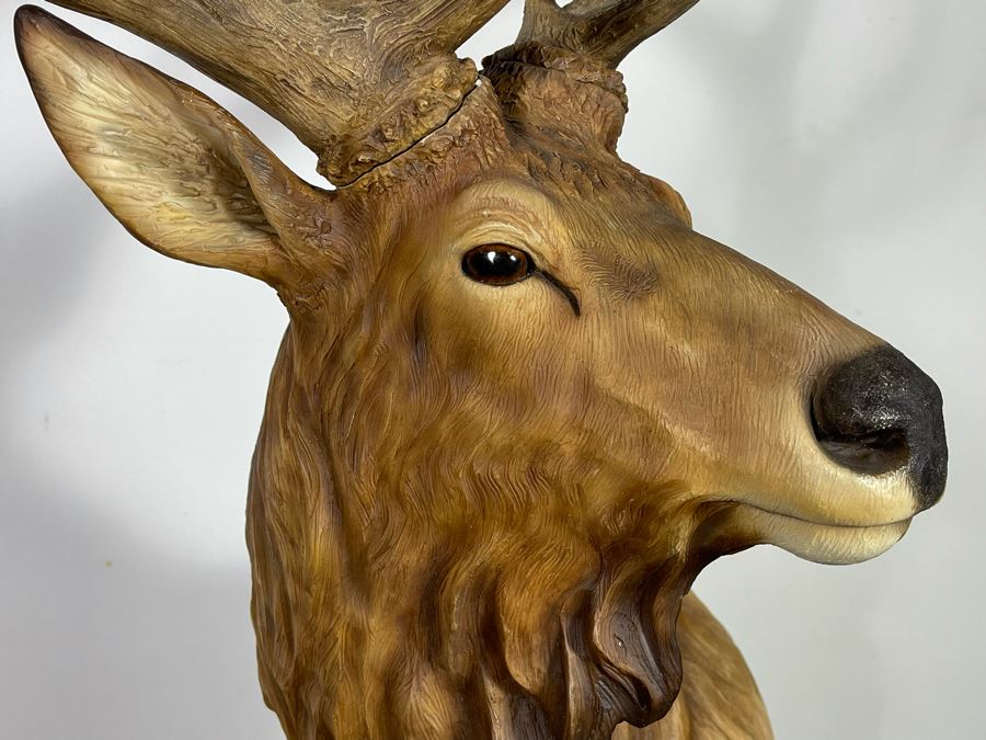 Limited Edition Resin Elk Sculpture Titled 'Trail Boss' By Danny Edwards 27 Of 950 [Photo 11]