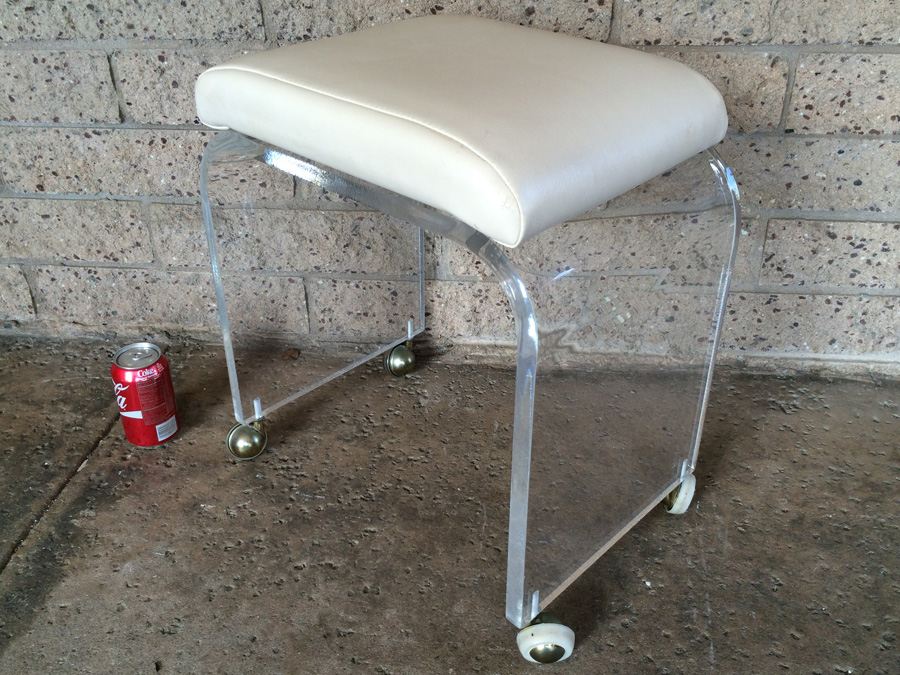 Lucite Bench on Casters [Photo 2]