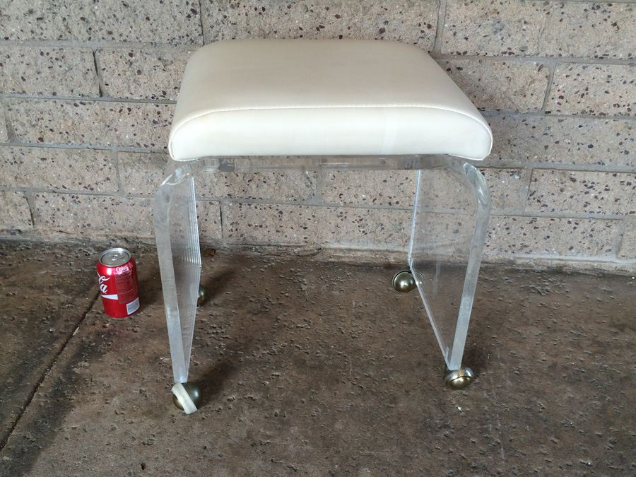 Lucite Bench on Casters [Photo 4]