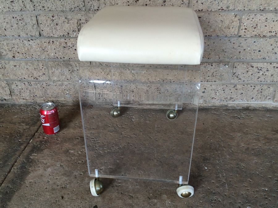 Lucite Bench on Casters [Photo 3]