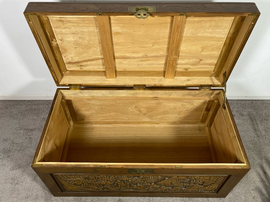Asian Relief Carved Chest 40W X 20D X 19H [Photo 17]