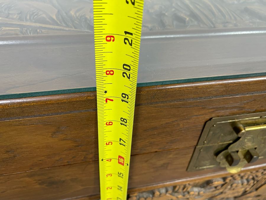 Asian Relief Carved Chest 40W X 20D X 19H [Photo 26]