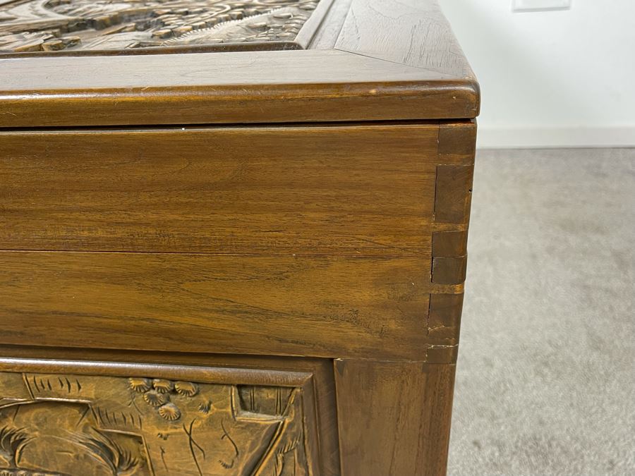Asian Relief Carved Chest 40W X 20D X 19H [Photo 16]