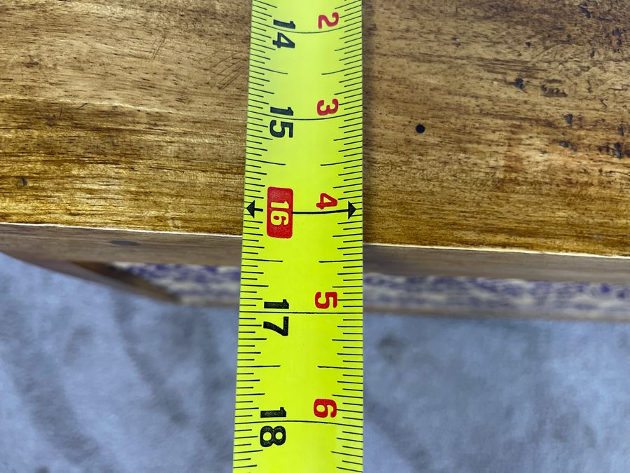 Wooden Trunk With Burlap Fabric Design Made In India For Pier1 Imports 33W X 16D X 18H [Photo 13]