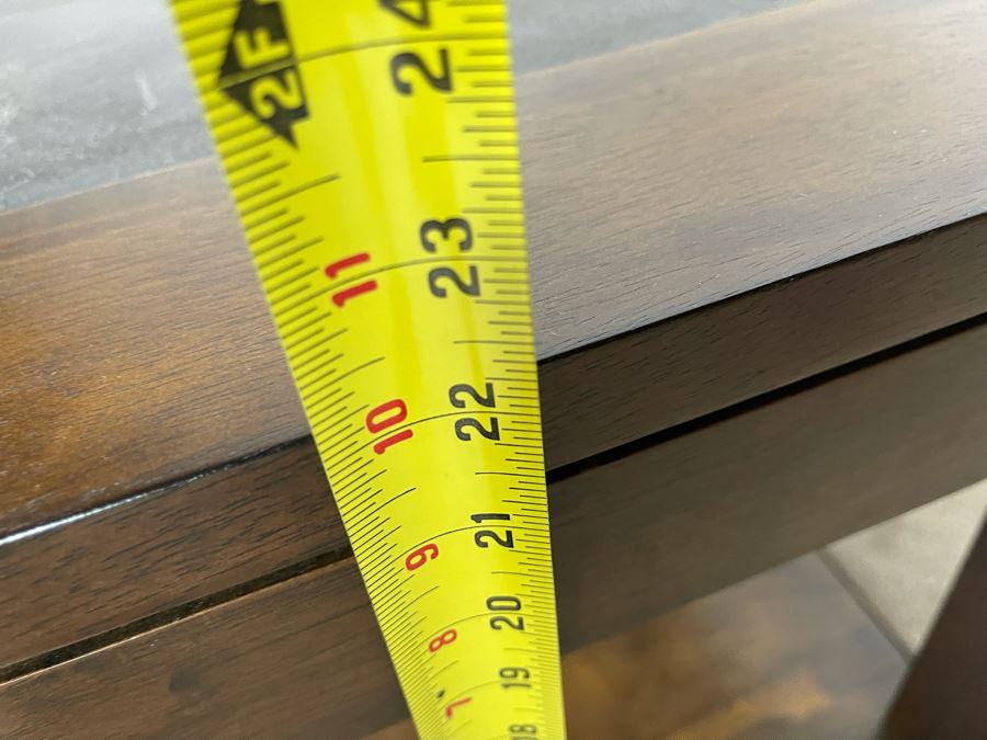 Wooden Side Table With Slate Top 22W X 22H [Photo 8]