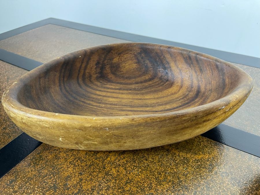 Pair Of Wooden Bowls 16W And 8.5W (Bowl On Right Is Dansk Designs Denmark) [Photo 10]