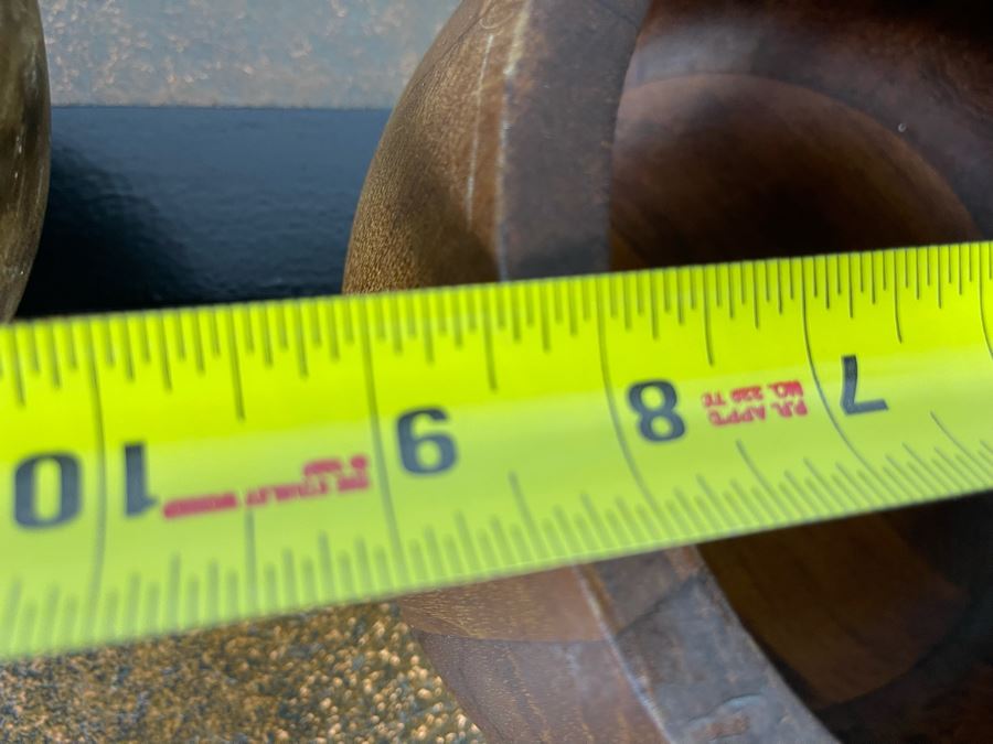 Pair Of Wooden Bowls 16W And 8.5W (Bowl On Right Is Dansk Designs Denmark) [Photo 13]