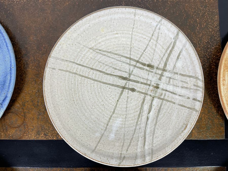 Collection Of Six Signed Studio Pottery Plates 10W - 12W [Photo 7]