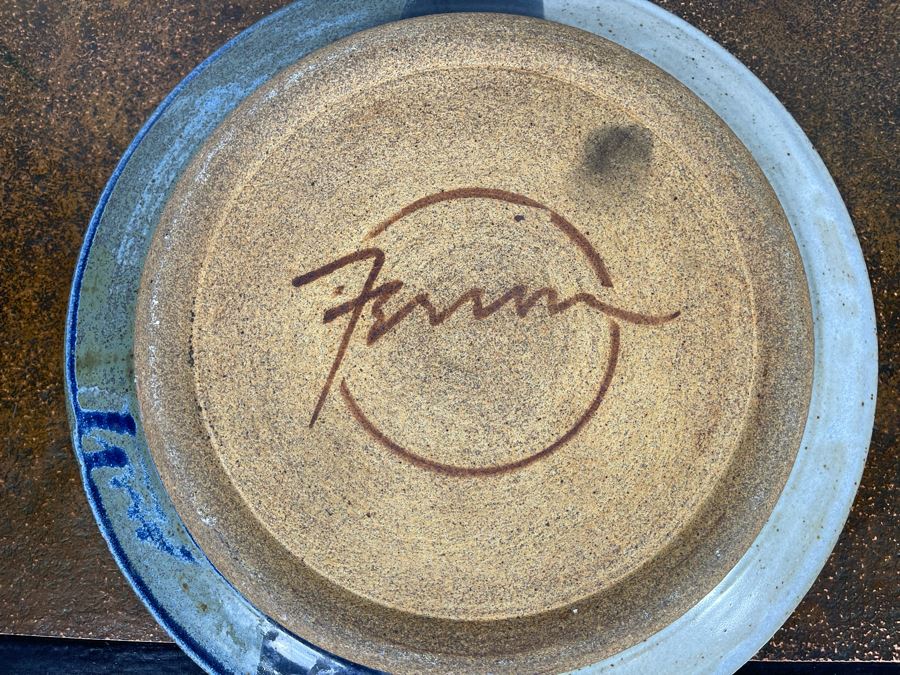 Collection Of Six Signed Studio Pottery Plates 10W - 12W [Photo 10]