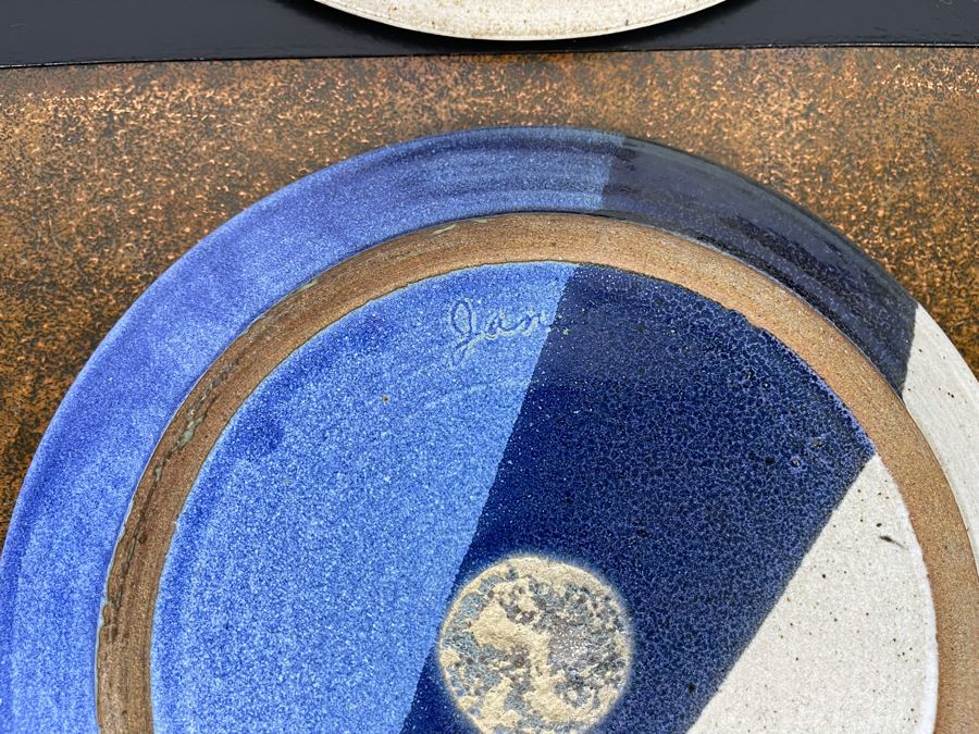Collection Of Six Signed Studio Pottery Plates 10W - 12W [Photo 11]