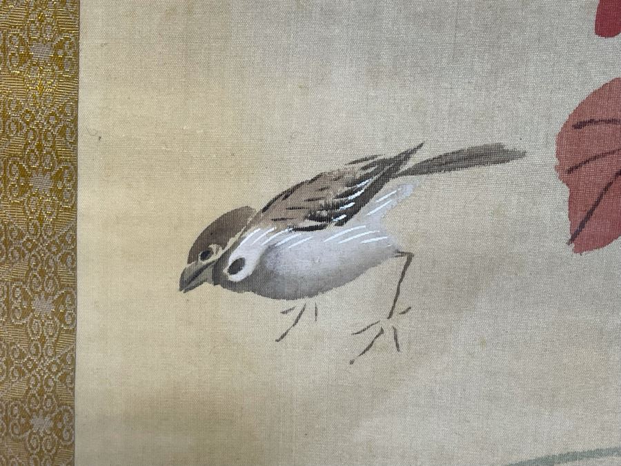 Original Framed Signed Chinese Silk Scroll Painting 44 X 16 Painted Area [Photo 9]