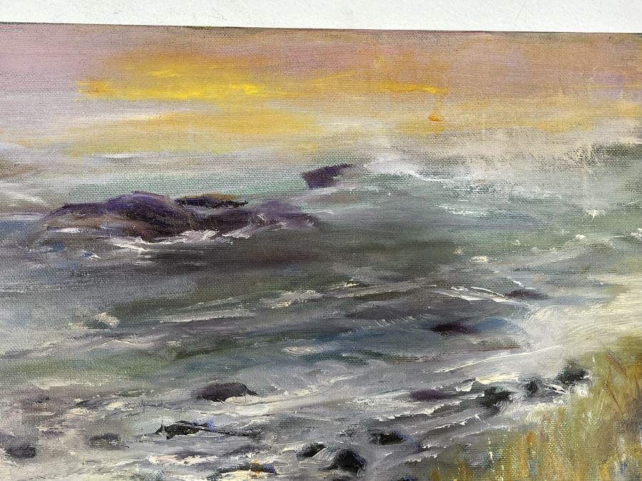 Original Joan Lohrey Seascape Painting On Canvas 20 X 16 [Photo 5]