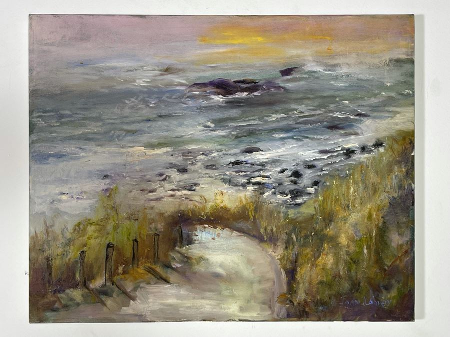 Original Joan Lohrey Seascape Painting On Canvas 20 X 16 [Photo 1]