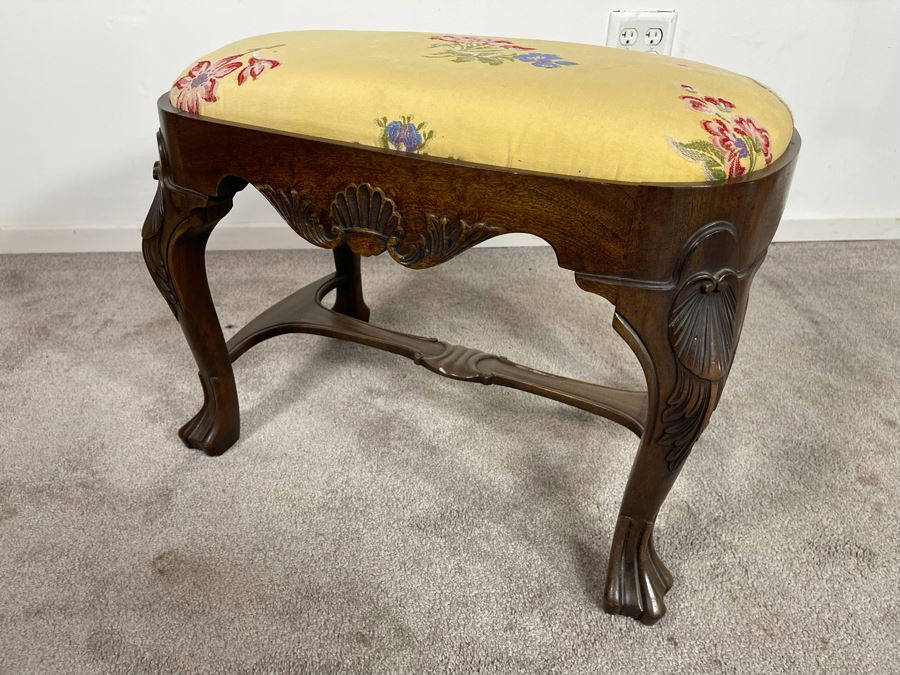 Vintage Wooden Stool 24W X 16D X 18H [Photo 6]