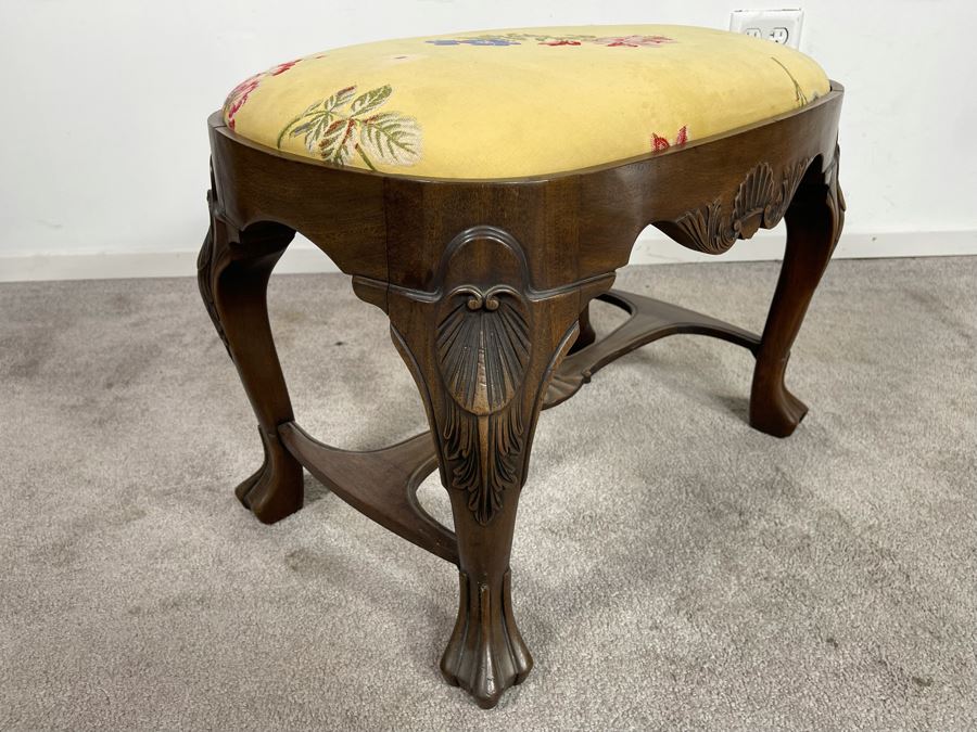 Vintage Wooden Stool 24W X 16D X 18H [Photo 4]