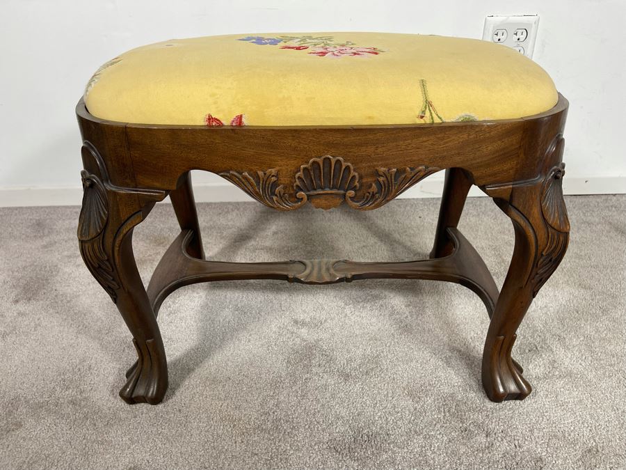 Vintage Wooden Stool 24W X 16D X 18H [Photo 2]