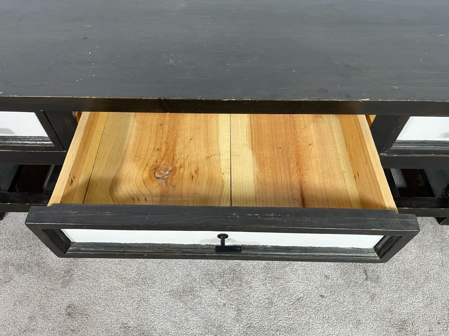 Low Profile Wooden Credenza Cabinet TV Stand 60W X 18D X 20H [Photo 6]