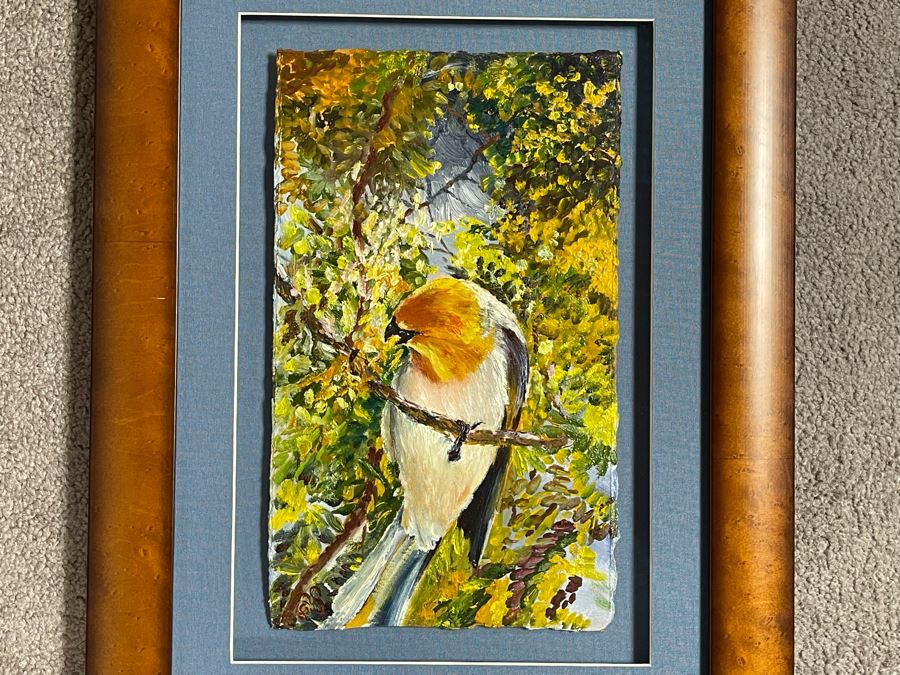 Original Christian Riso Painting Of Palila Bird Koloa, Kauai 7 X 12 ...